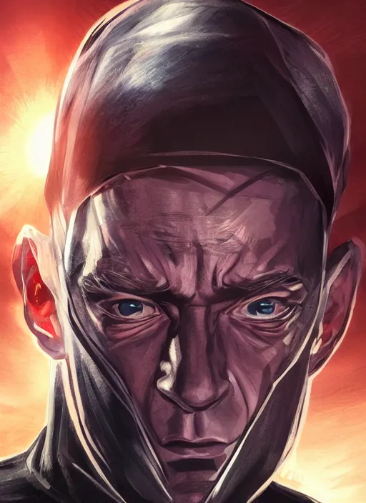 Image similar to magneto, illustration, sharp focus, highly detailed, vertical portrait, concept art, smooth, dramatic lighting, facing forward, face in focus, in the style of Jim Lee