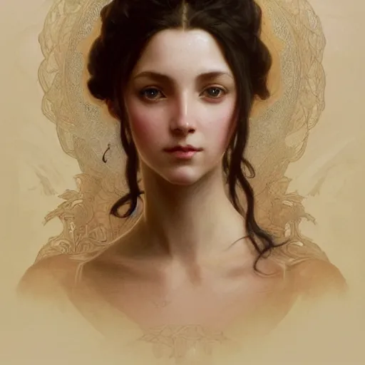 Image similar to portrait of a phyena girl, intricate, elegant, highly detailed, digital painting, artstation, concept art, smooth, sharp focus, illustration, art by artgerm and greg rutkowski and alphonse mucha and william - adolphe bouguereau