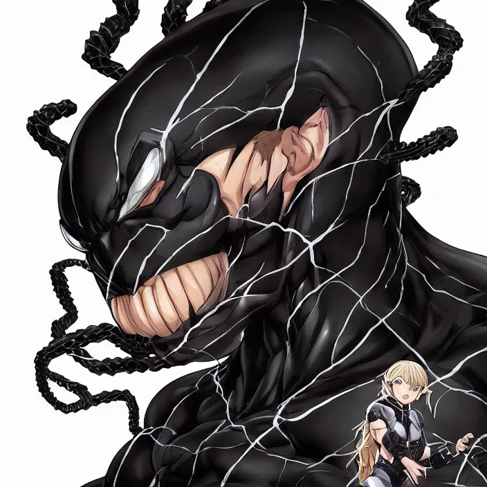 Prompt: portrait of eddie brock, anime fantasy illustration by tomoyuki yamasaki, kyoto studio, madhouse, ufotable, trending on artstation