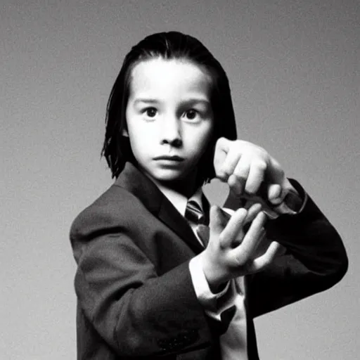 Image similar to photograph of keanu reeves as a young child