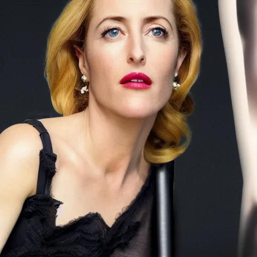 Image similar to gillian anderson as a noir femme fatale