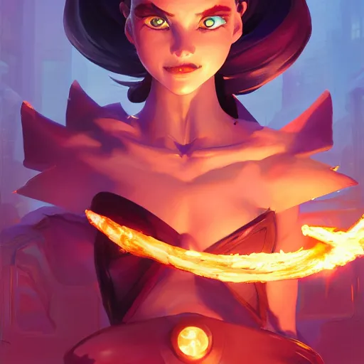 Image similar to megaera from hades game, 4 k, hd 2 0 2 2 3 d global illumination rtx hdr style radiating a glowing aura global fanart artstation by jesper ejsing, by rhads, makoto shinkai and lois van baarle, ilya kuvshinov, rossdraws digital painting, illustration, cinematic lighting pixar and disney unreal