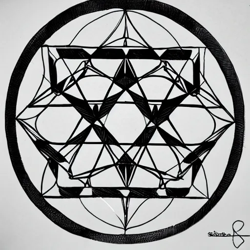 Image similar to platonic solids, sacred geometry, ink drawings, high detail, 8 k