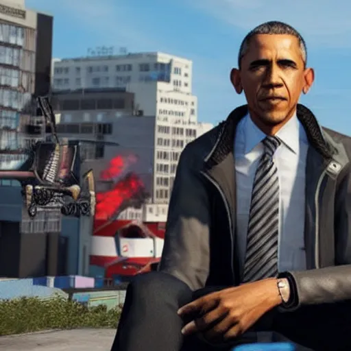 Image similar to obama as an anpc in watchdogs 2