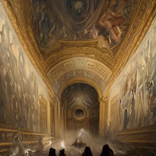 Image similar to Paint the Secrets inside the Vatican,Greg rutkowski, Trending artstation, cinematográfica, digital Art