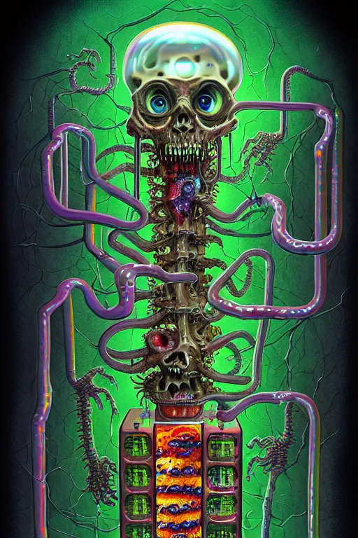 Image similar to a detailed photorealistic image of a transparent jelly isometric nightmare zombie horror machine electronic chemistry by johfra bosschart, lisa frank, dark fantasy art, high detail, trending on artstation