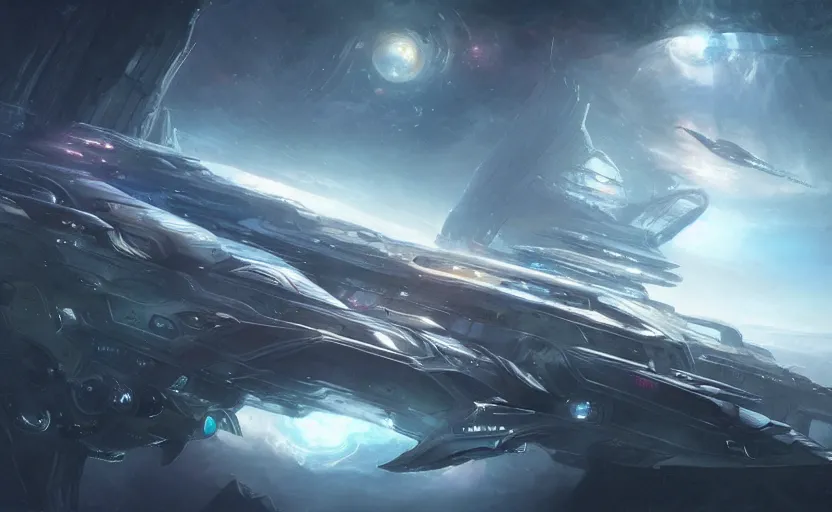 Image similar to a generation ship with a world built on the inside of a cylinder, concept art, beautiful design, science fiction art, sharp, fantasy aesthetic, highly detailed, artgerm, trending on artstation,