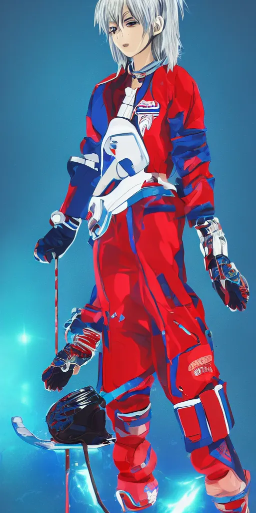Ice Hockey Player Anime Art Style - Generative AI Stock Illustration -  Illustration of stick, generative: 281413067