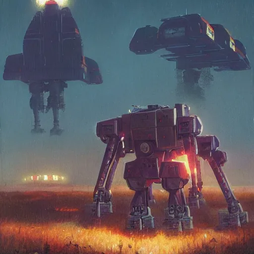 Image similar to atlas mech of mechwarrior by Simon Stålenhag, photorealistic