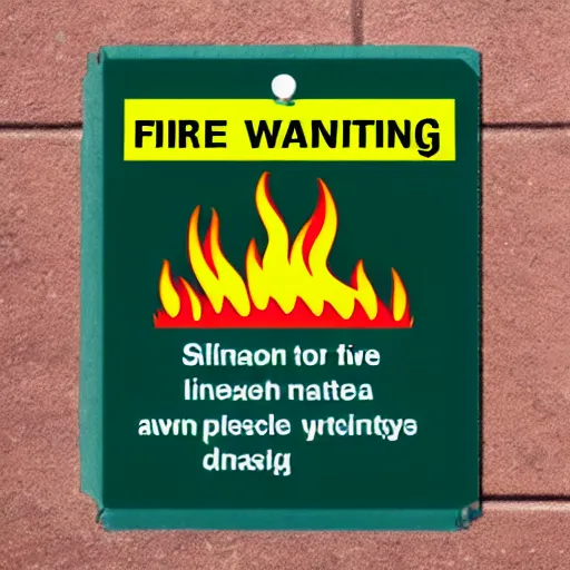 Image similar to fire warning label