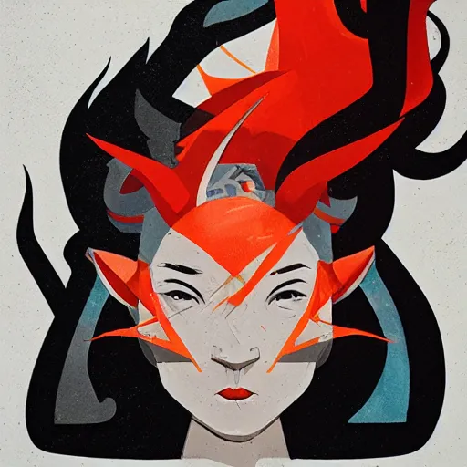 Prompt: Haku Dragon Profile Picture by Sachin Teng, asymmetrical, Organic Painting , Matte Painting, geometric shapes, hard edges, graffiti, street art,:2 by Sachin Teng:4