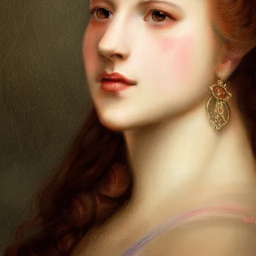 Prompt: Renaissance royal lady girl art drawn in art style of WLOP full HD 4K highest quality realistic beautiful gorgeous natural WLOP artist painting