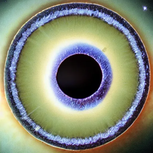 Image similar to cross section lemon, photo by hubble telescope