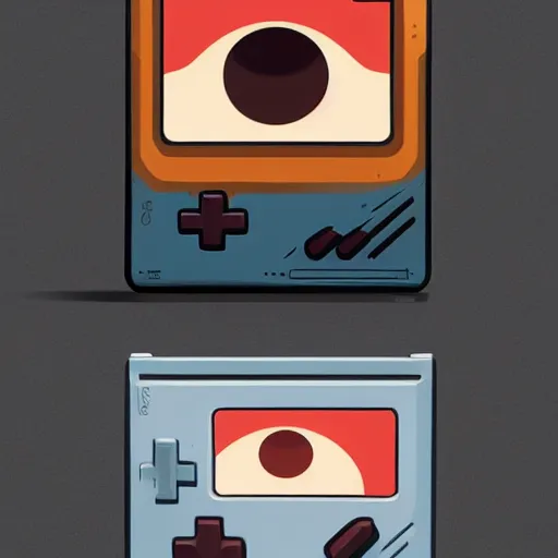 Image similar to face icon stylized minimalist game boy sp, loftis, cory behance hd by jesper ejsing, by rhads, makoto shinkai and lois van baarle, ilya kuvshinov, rossdraws global illumination