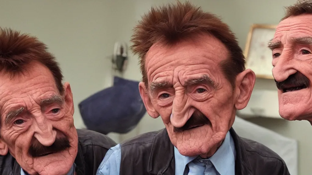 Prompt: Barry Chuckle having a deep realisation about the nature of time