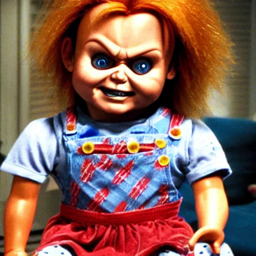 Image similar to Chucky the killer doll on a episode of full house