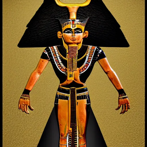 Prompt: ancient egyptian god ra, depicted as a 3 d render, artstation, blender