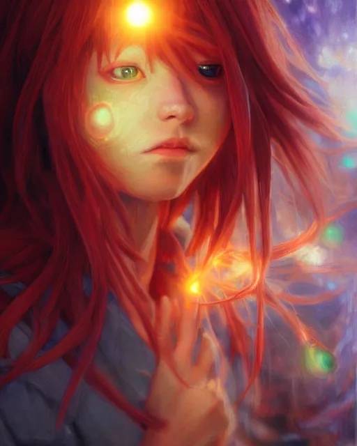 Prompt: asuka langley, award winning photograph, radiant flares, realism, lens flare, intricate, various refining methods, micro macro autofocus, evil realm magic painting vibes, hyperrealistic painting by michael komarck - daniel dos santos