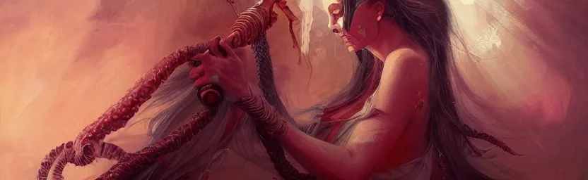 Prompt: sacred angry vampire, acanthus scroll, ceremonial clouds, dripping paint, fibonacci rhythm, artstation, art germ, wlop, karol bak, christopher balaskas, ross tran