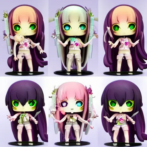 Prompt: cosmic horror nendroid, nendroid, plastic, close - up, highly detailed