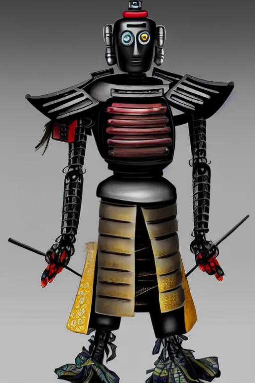 Image similar to robot samurai realistic