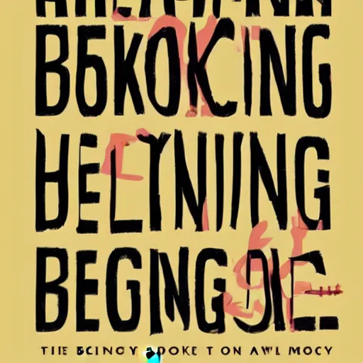 Image similar to book cover art of a book called being and not being