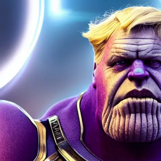 Image similar to boris johnson as thanos, reality, 8 k,