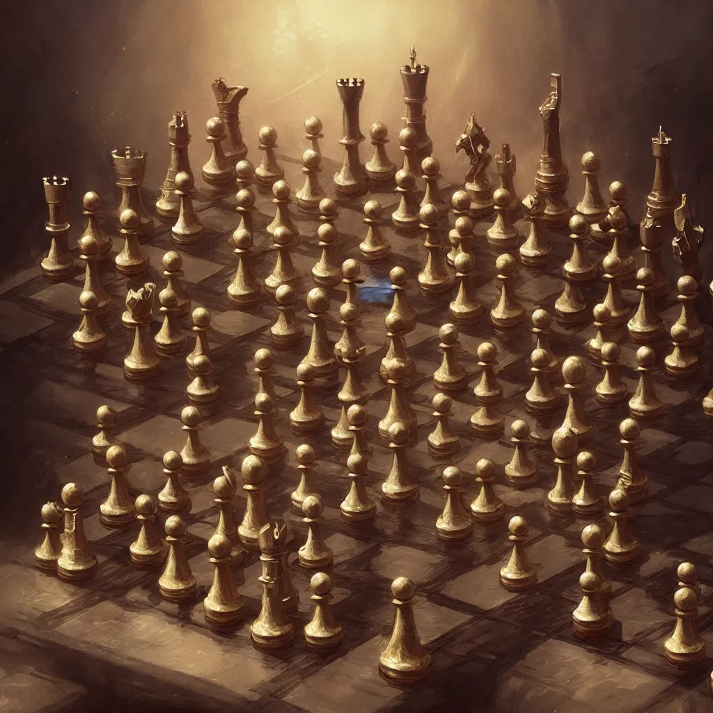 Image similar to fantasy set of chess pieces on chess board, studio shot, by gaston bussiere, anna nikonova aka newmilky, greg rutkowski, yoji shinkawa, yoshitaka amano, tsutomu nihei, muira, moebius, donato giancola, trending on artstation, featured on pixiv