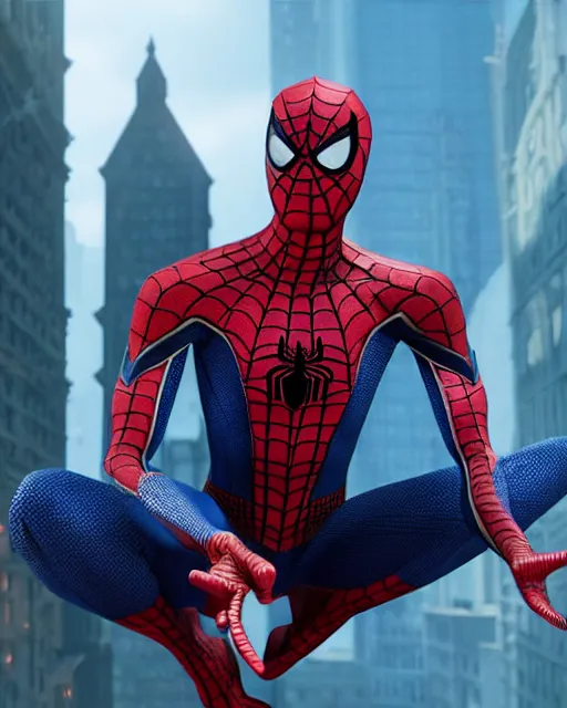 Image similar to A photo of an live-action animated SpiderMan movie starring emma watson. Emma watson face reveal. rendered in Unreal Engine, 8K concept art, detailed, cohesive, mixed media, volumetric lighting, ambient occlusion, 8K 3D, shot on Kodak Ektar