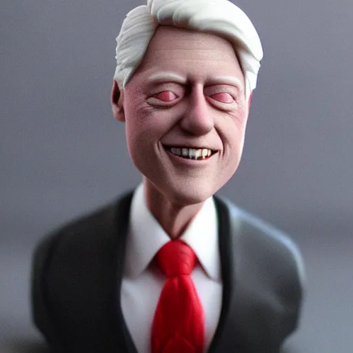 Image similar to bill clinton made out of polymer clay detailed sculpture trending on artstation