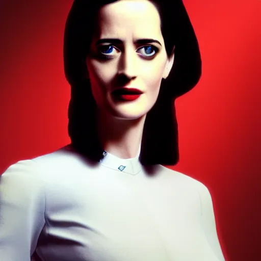 Prompt: a full body photograph of 3 0 year old eva green as a star fleet officer from star trek next generation, ultra rendered, extreme realism and detail, 8 k, highly detailed, realistic, completely framed, hyper realistic, colorful, direct lighting, 3 5 mm photo, photorealistic, sharp focus