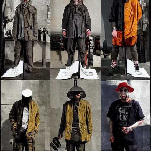 Image similar to outlive streetwear collection, in the style of grand chamaco stanley kubrick, inspired by rpg fantasy, photorealistic, epic, super technical, cinematic still