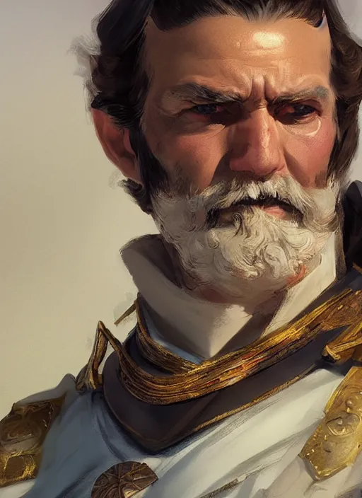 Prompt: close up concept art of an ancient greek general, by ilya kuvshinov, by thomas lawrence, by bayard wu