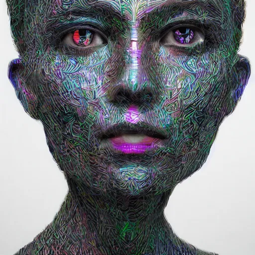 Prompt: the sort of art that ai thinks would look really beautiful to a human, but actually makes people quite uncomfortable.
