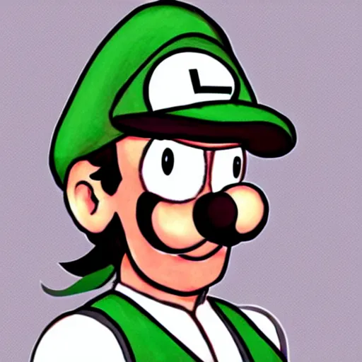 Prompt: Luigi anime style