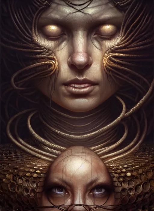 Image similar to closeup portrait shot of a meditation in a dungeon in a scenic dystopian environment, intricate, elegant, highly detailed, centered, digital painting, artstation, concept art, smooth, sharp focus, illustration, artgerm, tomasz alen kopera, peter mohrbacher, donato giancola, joseph christian leyendecker, wlop, boris vallejo