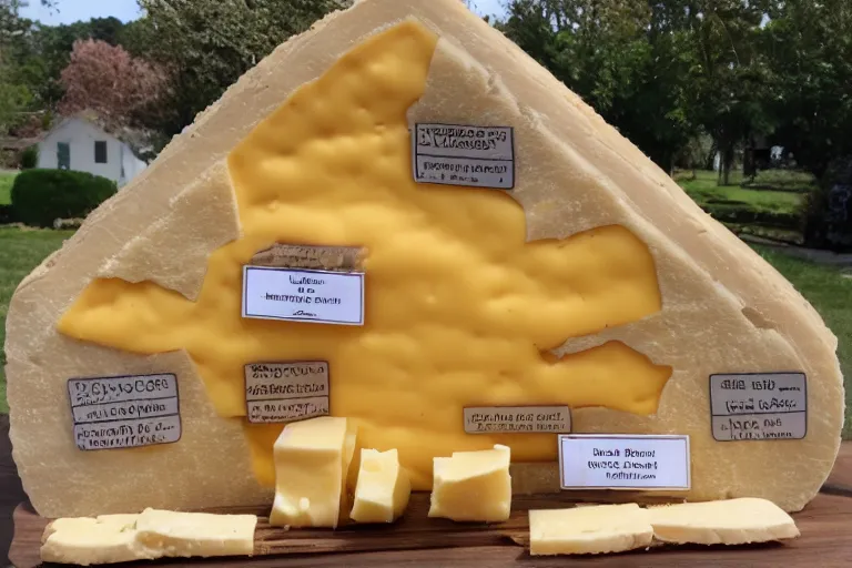 Image similar to House made of cheese