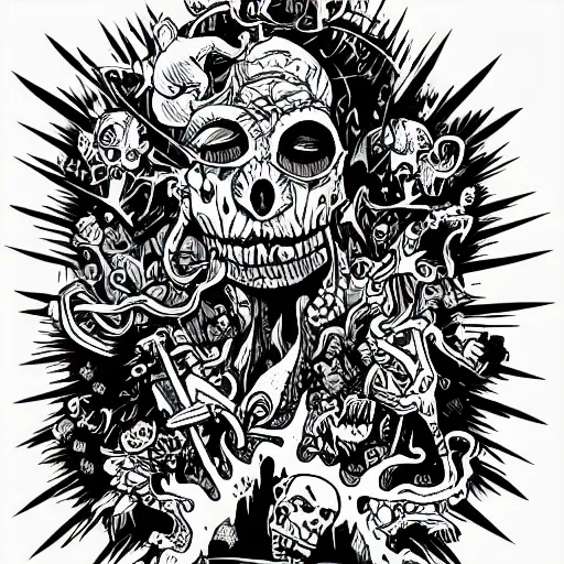 Image similar to mcbess illustration of vecna