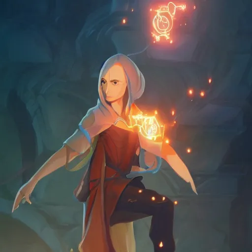 Image similar to female wizard with time powers, Video game character design , 2d game fanart behance hd by Jesper Ejsing, by RHADS, Makoto Shinkai and Lois van baarle, ilya kuvshinov, rossdraws global illumination