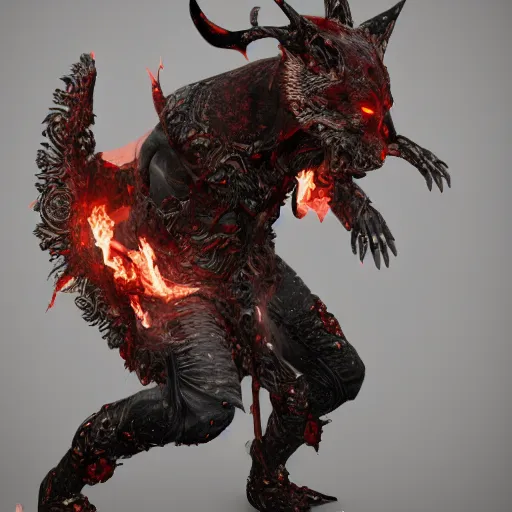 Image similar to highly detailed render of a man wearing a skull fox mask playing a red sintethizer, full body with tattoos, two arms two legs, vray render, unreal engine, highly detailed faces, thin body,