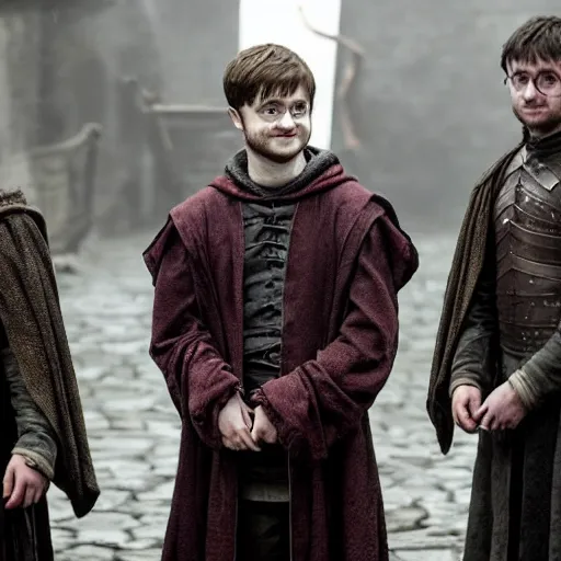 Prompt: daniel radcliffe as harry potter in game of thrones