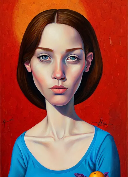 Prompt: a portrait of a pretty young lady by aaron jasinski