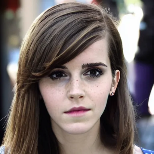 Image similar to a full - figure profile photograph of a woman who is a genetic combination of emma watson and kim kardashian