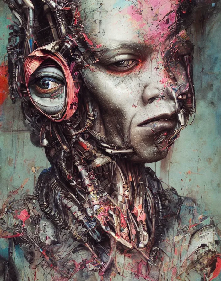 Image similar to art portrait A donkey bug hybrid, 8k,by tristan eaton,Stanley Artgermm,Tom Bagshaw,Greg Rutkowski,Carne Griffiths, Ayami Kojima, Beksinski, Giger,trending on DeviantArt,face enhance,hyper detailed,minimalist,cybernetic, android, blade runner,full of colour,