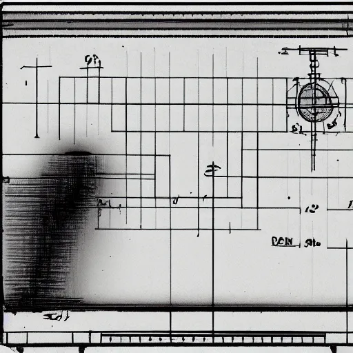 Prompt: hatred as a technical drawing