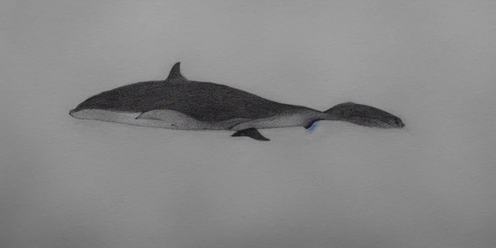 Image similar to a dark cloudy day, a whale swimming in the sky, pencil drawing, ultra realistic, dmt