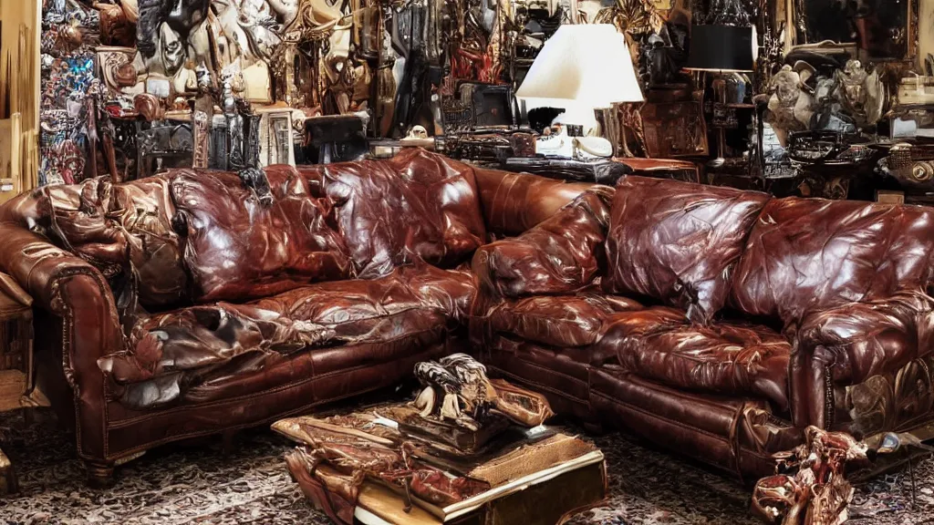 Image similar to maximalist dignified leather nightmare