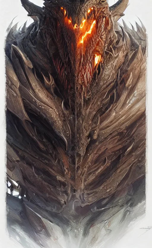 Image similar to firebreathing dragon, symmetrical facial features, front game card, drark, marvel comics, dark, intricate, highly detailed, smooth, artstation, digital illustration by ruan jia and mandy jurgens and artgerm and wayne barlowe and greg rutkowski and zdislav beksinski