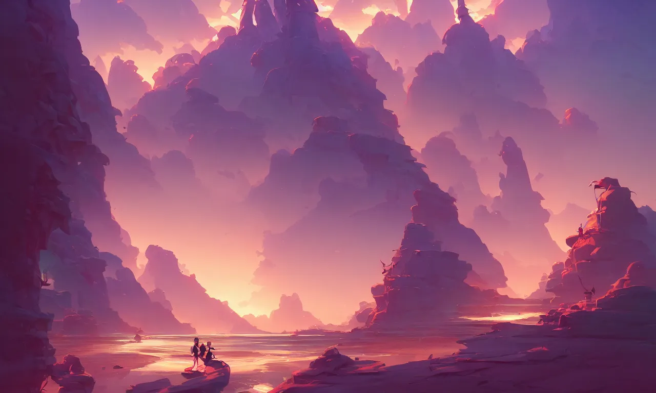 Image similar to The most amazing place on earth, behance hd by Jesper Ejsing, by RHADS, Makoto Shinkai and Lois van baarle, ilya kuvshinov, rossdraws global illumination