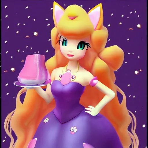 Prompt: “princess peach as catgirl”